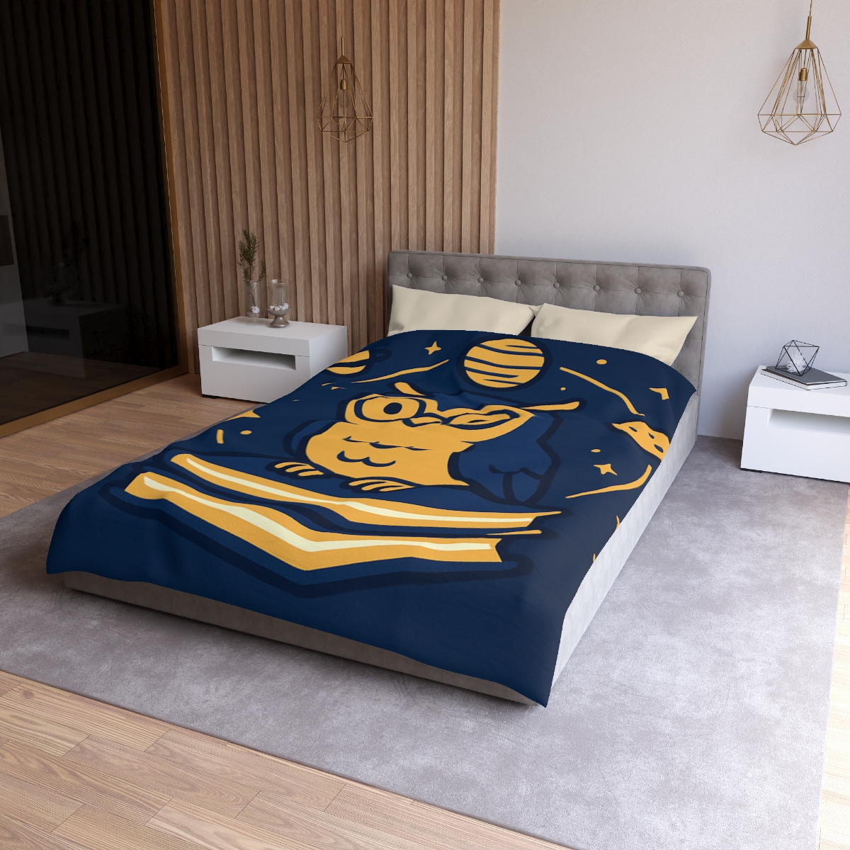 Galactic Owl Library stylish duvet covers