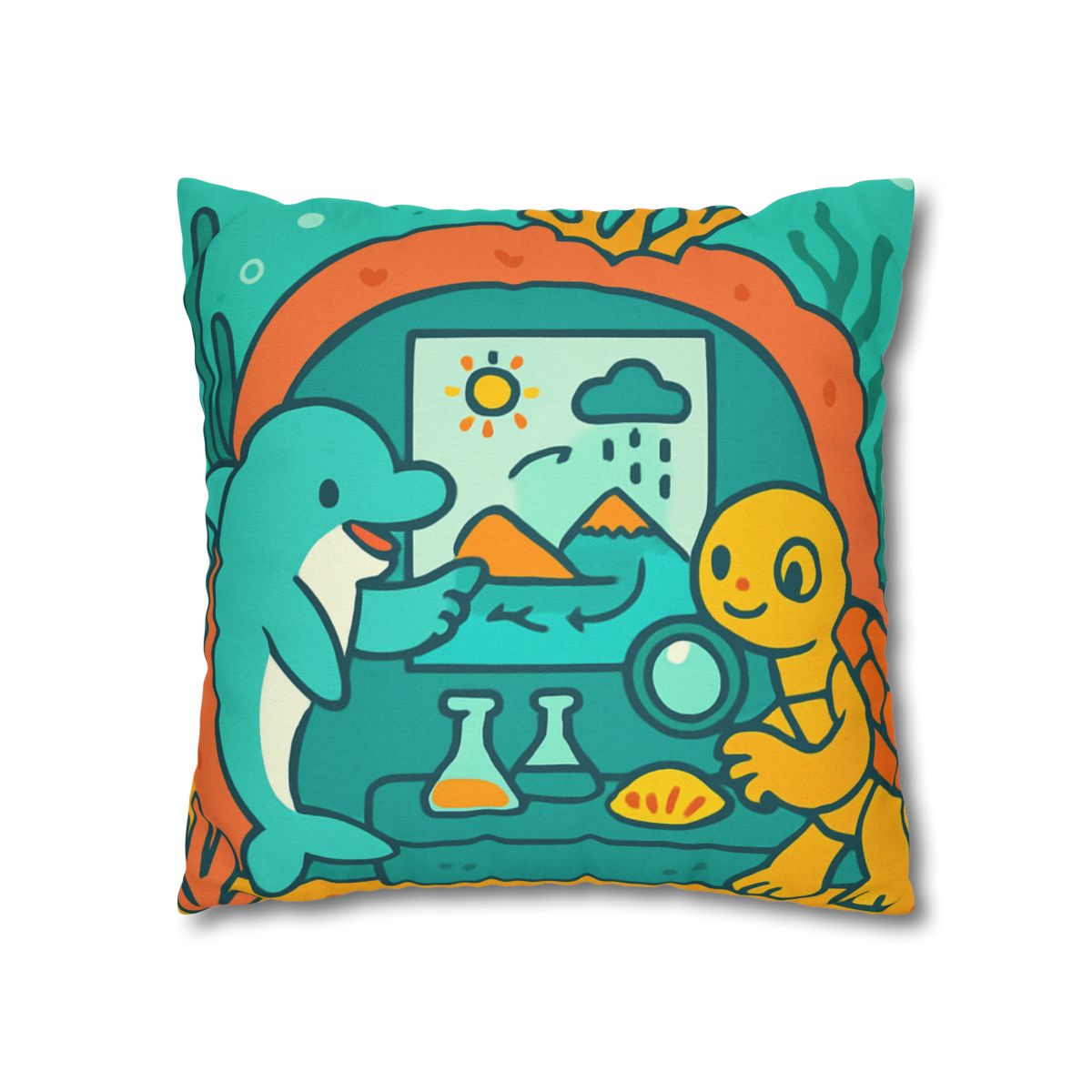 Coral Reef Science Lab trendy patterned pillow cases