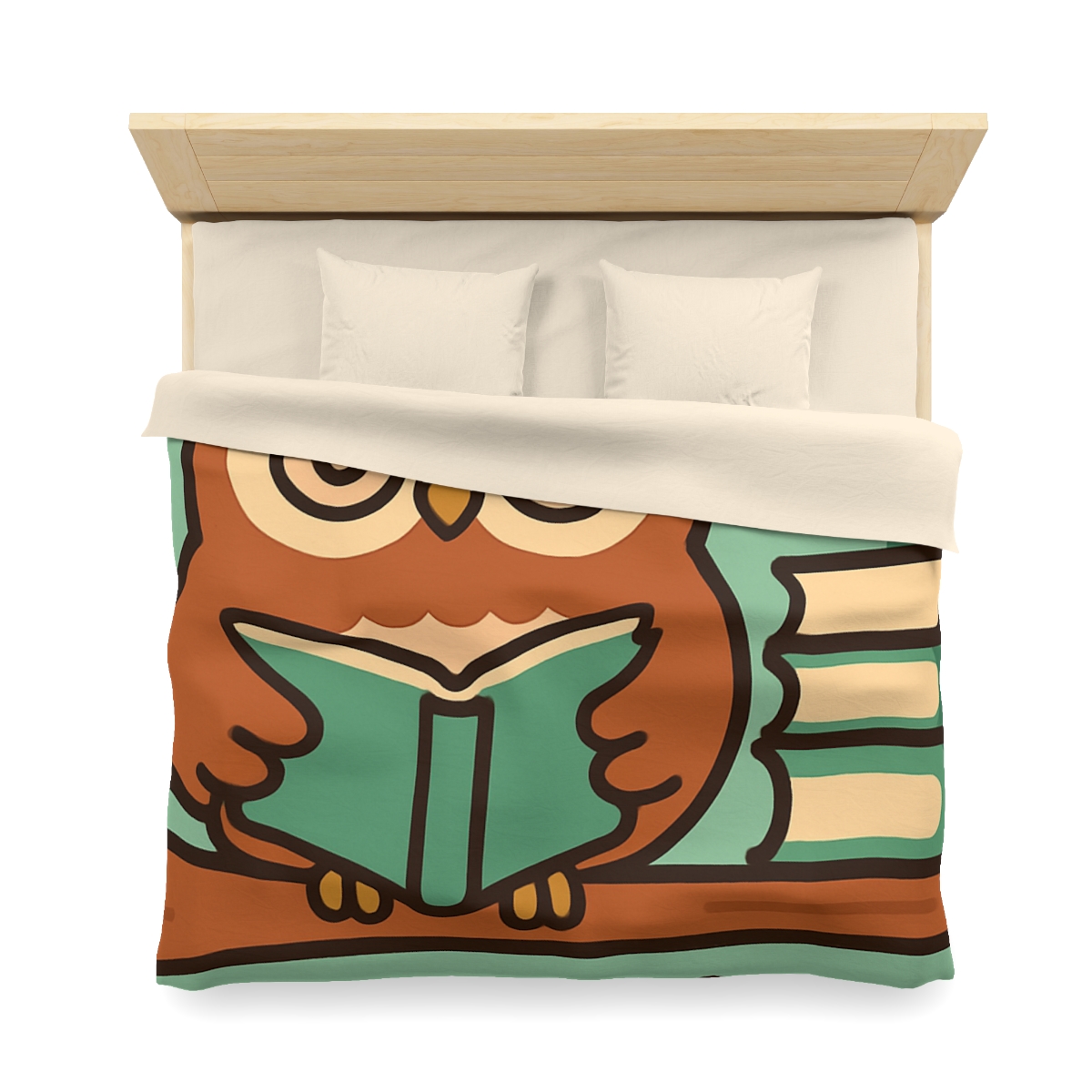 Forest Library Owl designer printed duvets