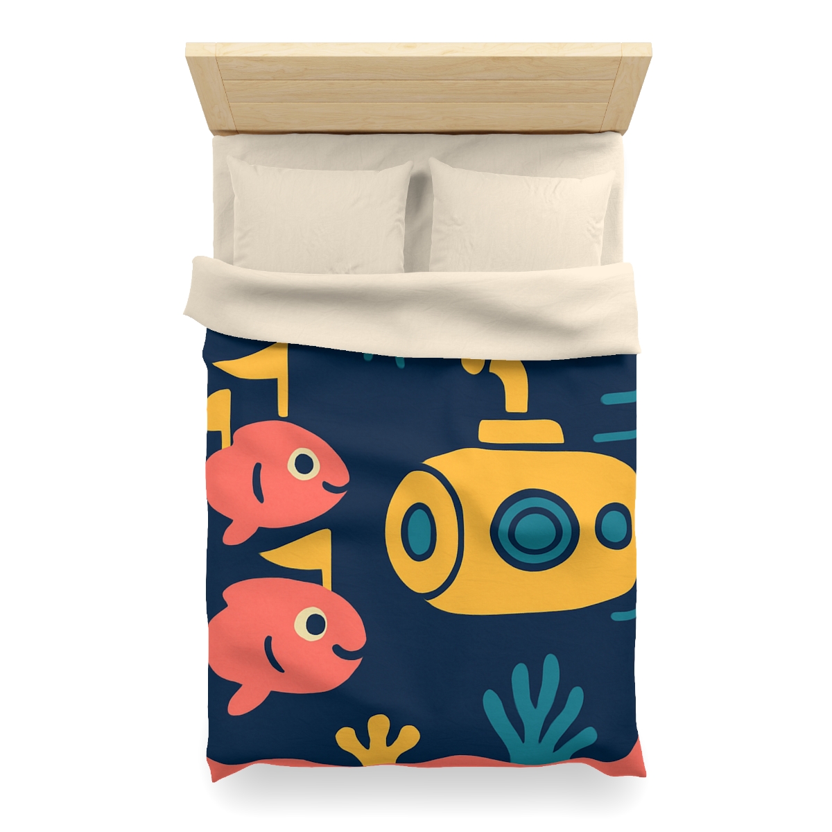 Submarine Comet Race personalized bedding duvets