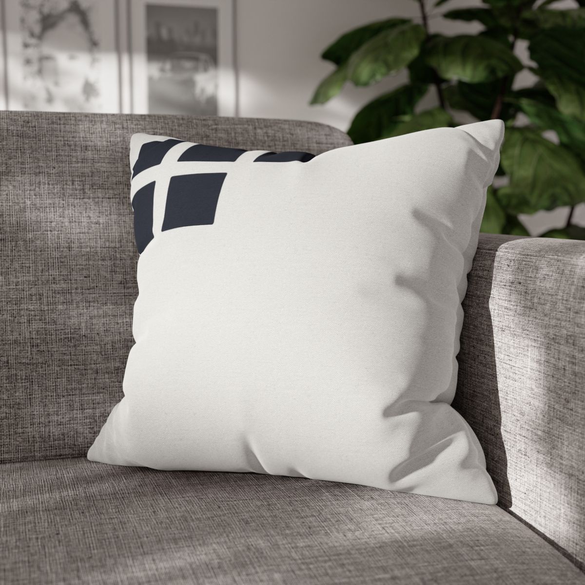 Corner Grid With Missing Star trendy patterned pillow cases