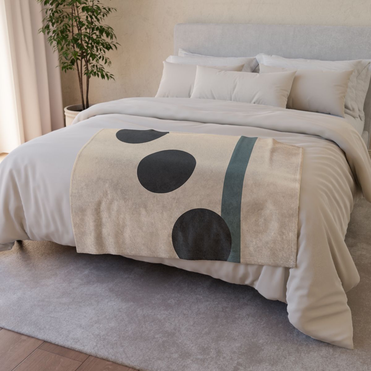 Staggered Trio Of Circles And Bar unique gift blanketscustom blankets