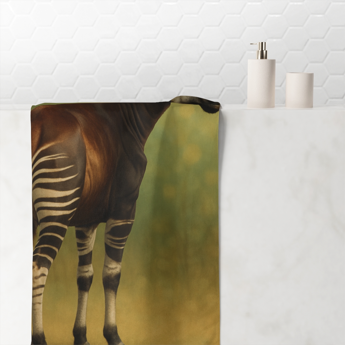 Velvet Shadow Okapi unique gift towels