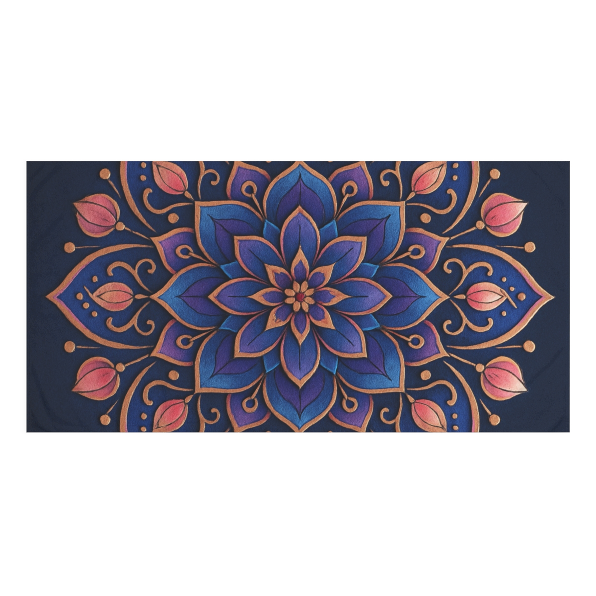 Petal Prism Mandala soft cotton towels