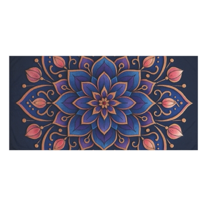 Petal Prism Mandala soft cotton towels