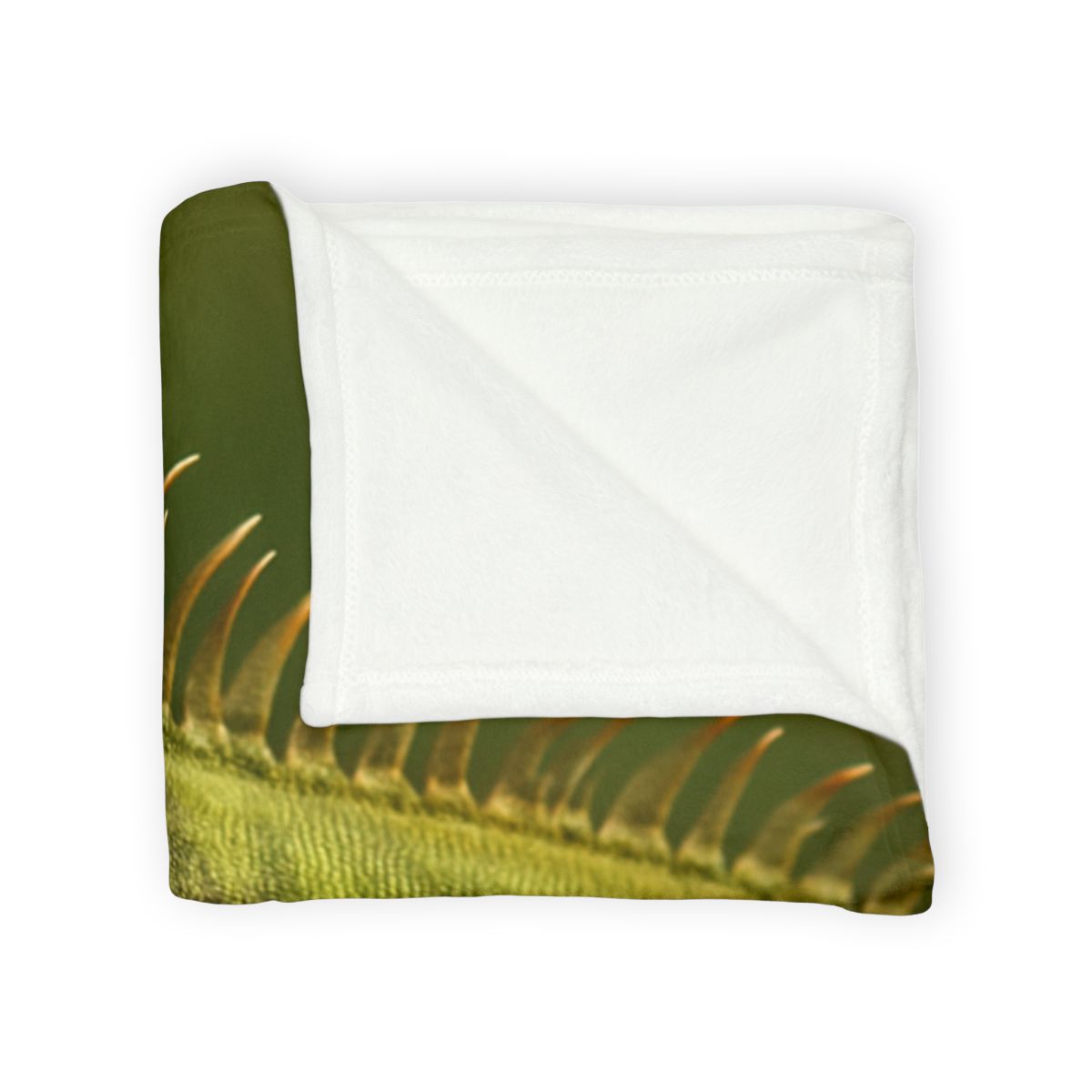 Verdant Stillness Green Iguana designer printed blankets