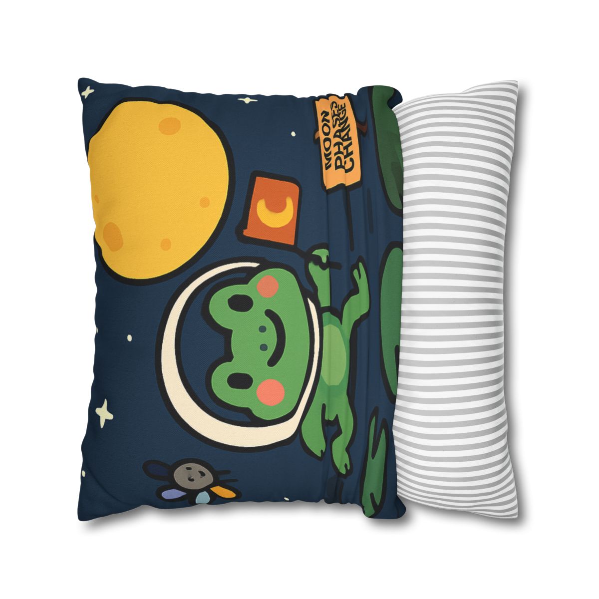 Moonlight Marsh Frog Astronaut unique gift pillow cases