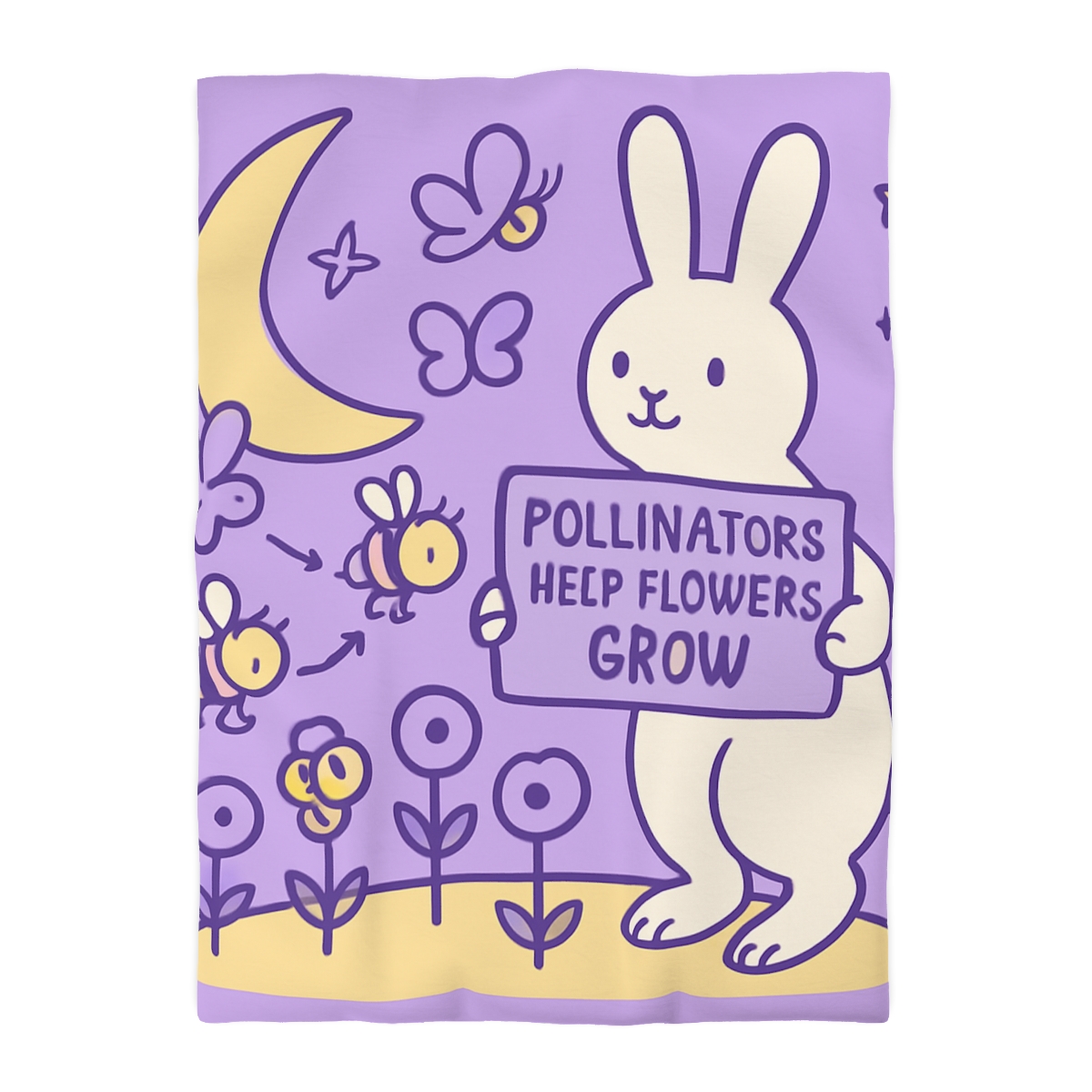 Moon Garden Pollinator Parade warm winter duvets