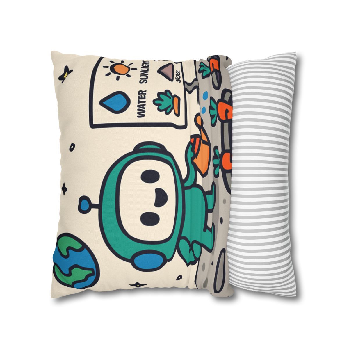 Moon Garden Robot Growing Crater Carrots unique gift pillow cases