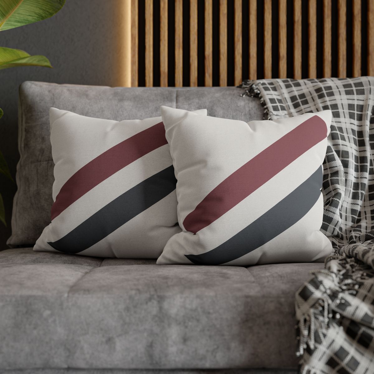 Diagonal Bar Pair personalized pillow covers