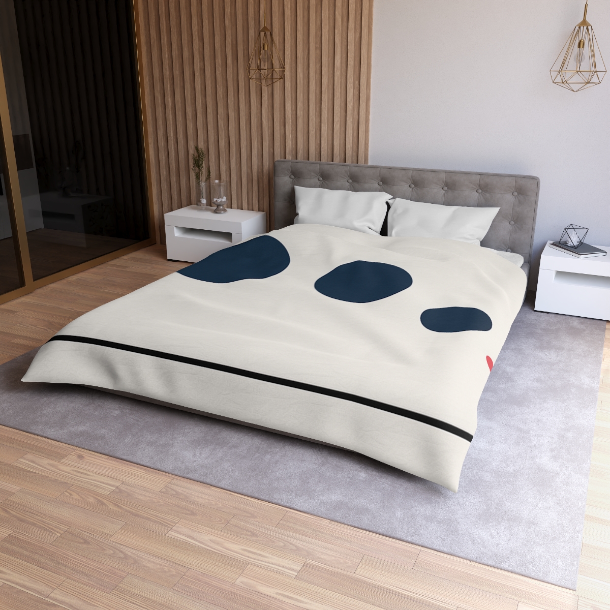 Orbital Triad Over Quiet Line unique patterned duvets