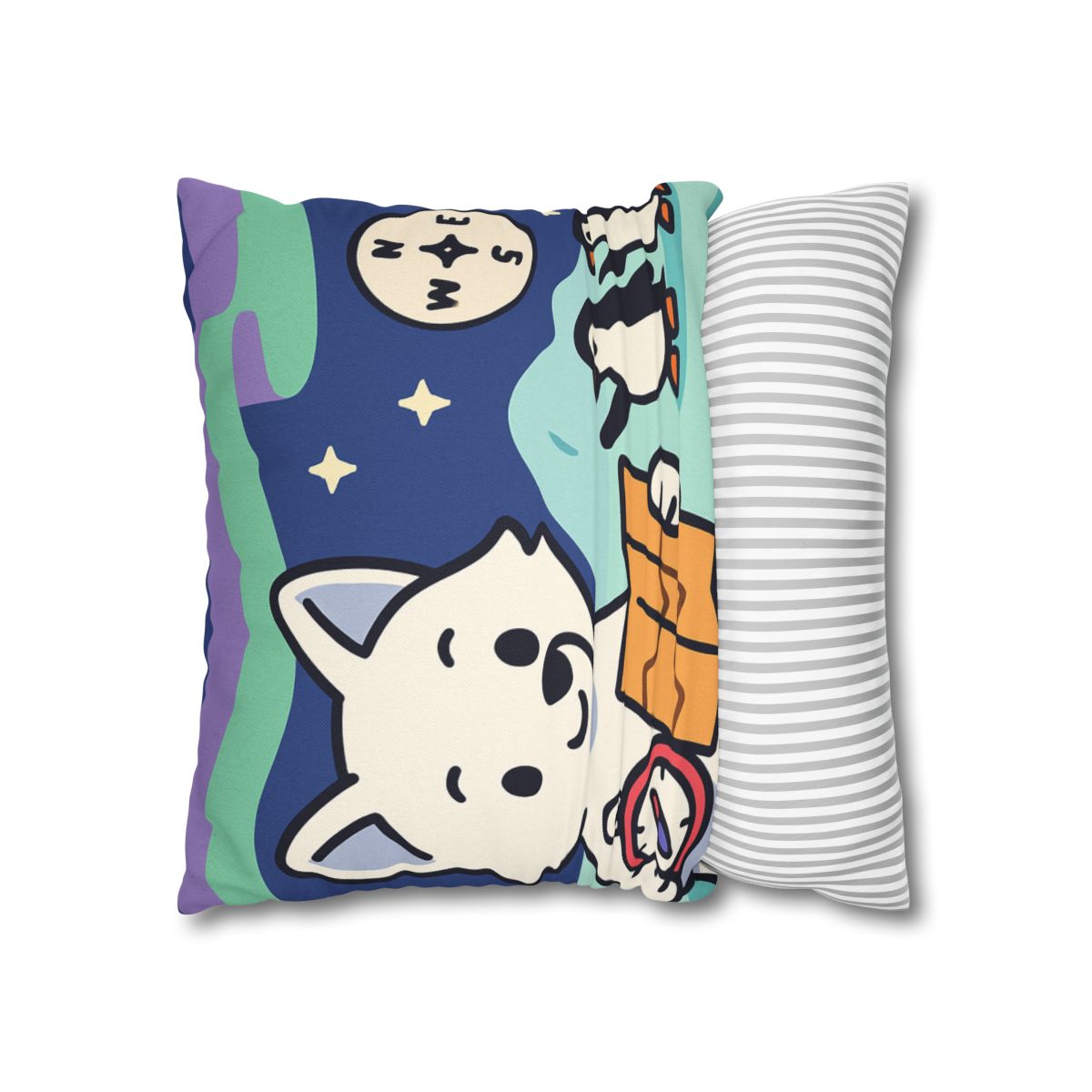 Aurora Fox And The Magnetic Map stylish decorative pillowcases