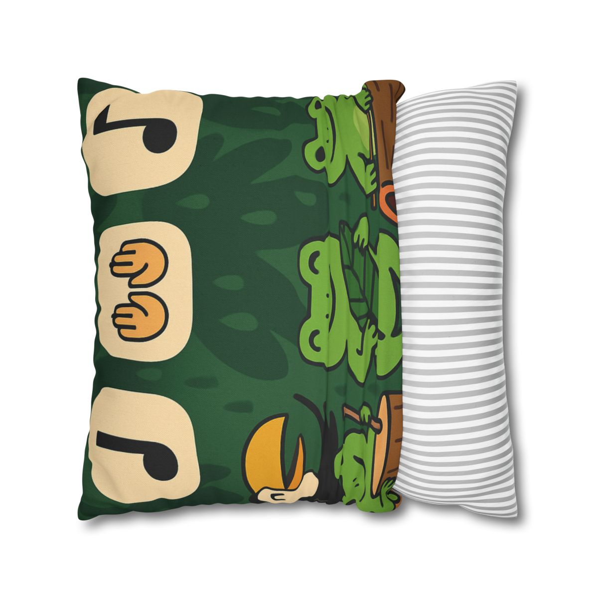 Jungle Rain Rhythm With The Frog Band comfortable bedding pillow covers