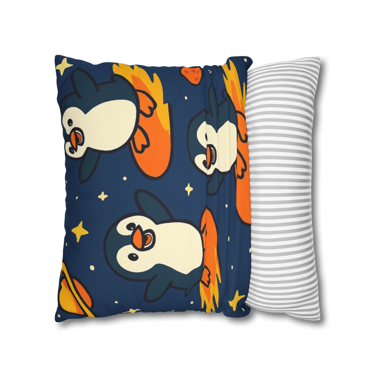 Comet Surfing Penguin Patrol comfortable bedding pillow covers