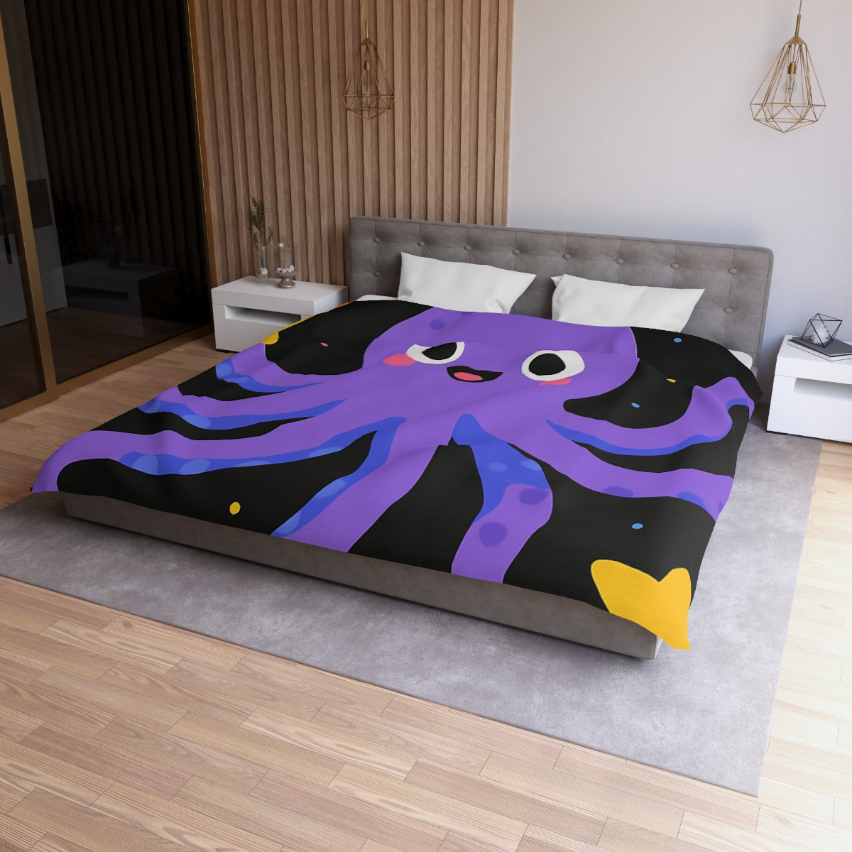 Friendly Space Octopus unique patterned duvets