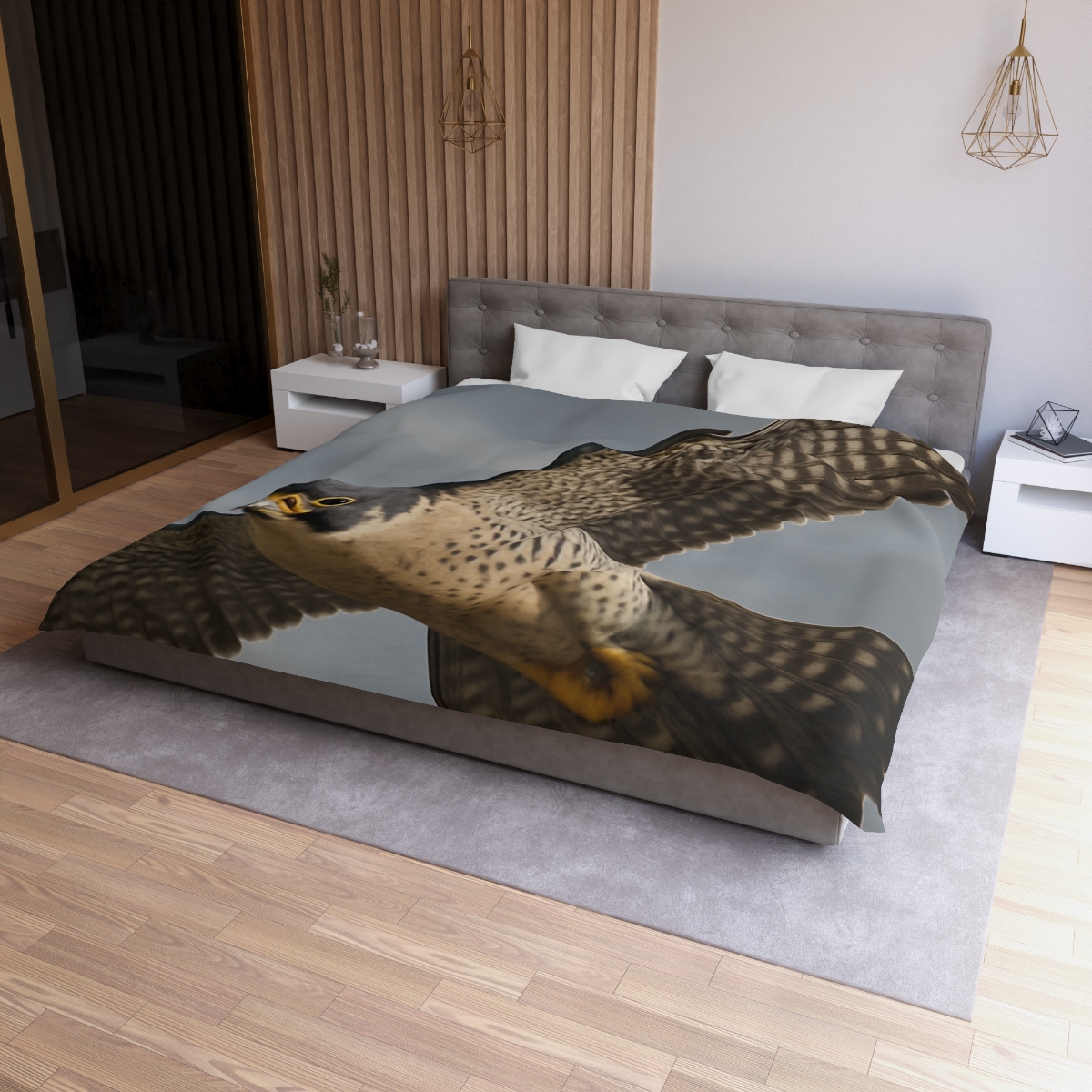 Sky Lance Peregrine Falcon personalized bedding duvets