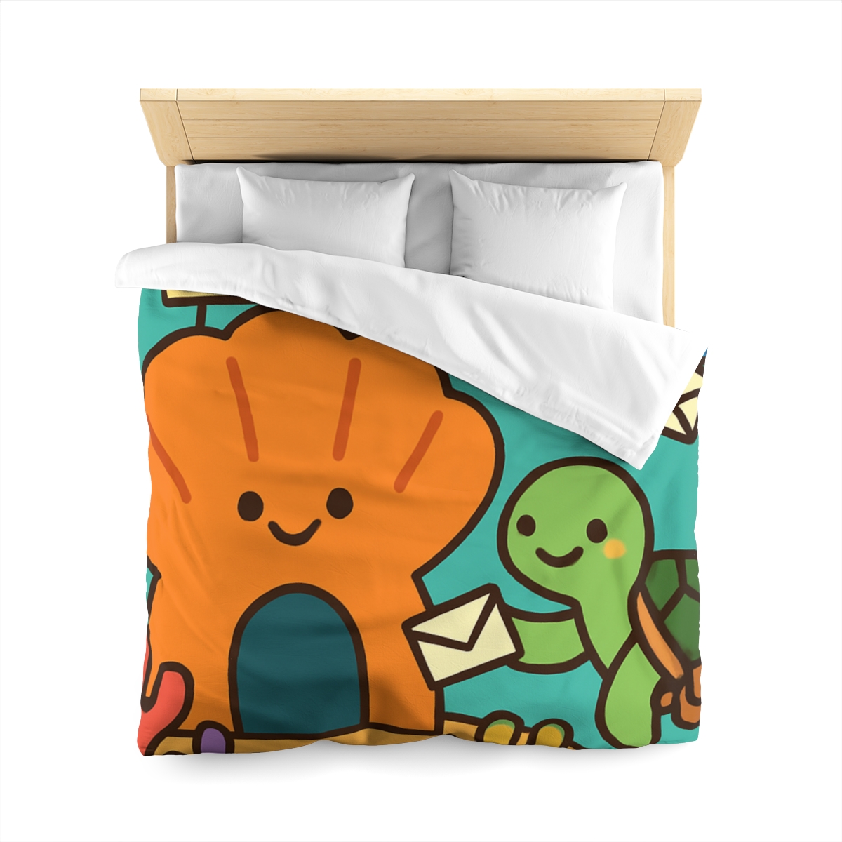 Coral Reef Post Office With Turtle Mail Carrier personalized bedding duvets