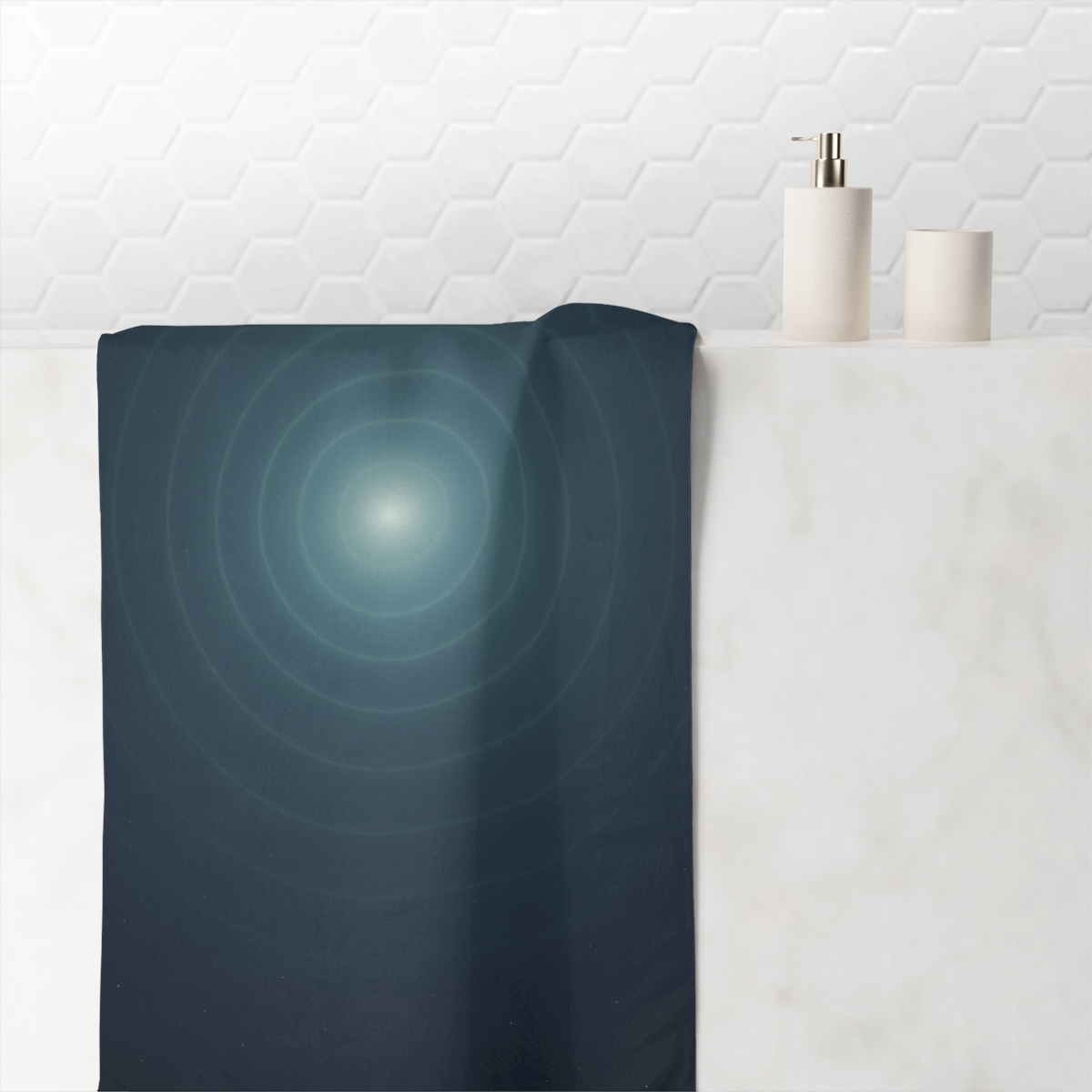 Gravitational Ripple Halo stylish beach towels