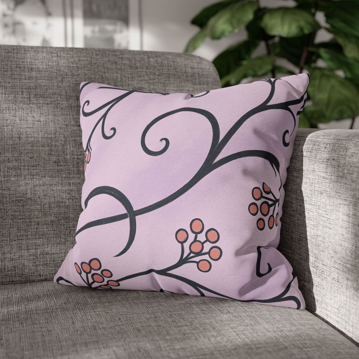 Tendrilled Ribbon Network soft cotton pillow cases