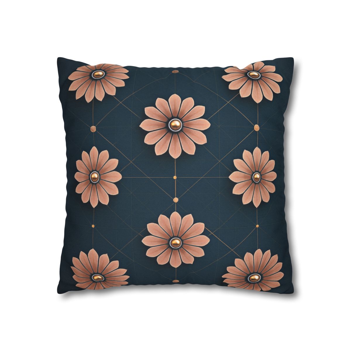 Blossom Orbit Grid designer print pillow cases