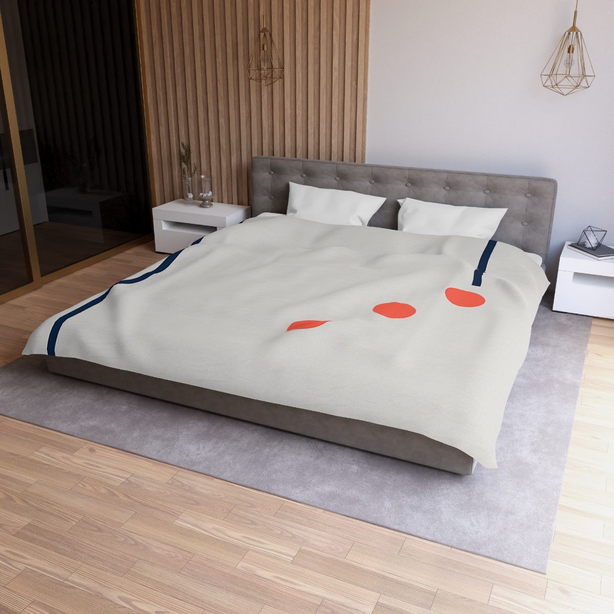 Diagonal Constellation Frame personalized bedding duvets