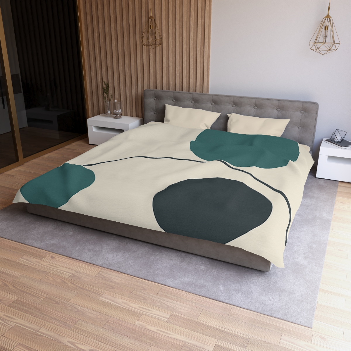 Offset Trio With Subtle Arc soft comforter duvets