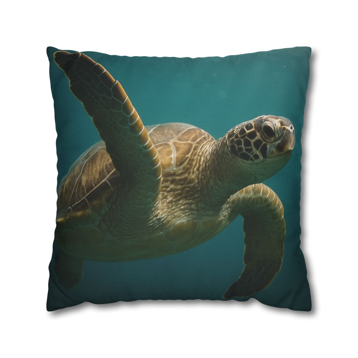 Nebula Glide Green Sea Turtle personalized pillow covers
