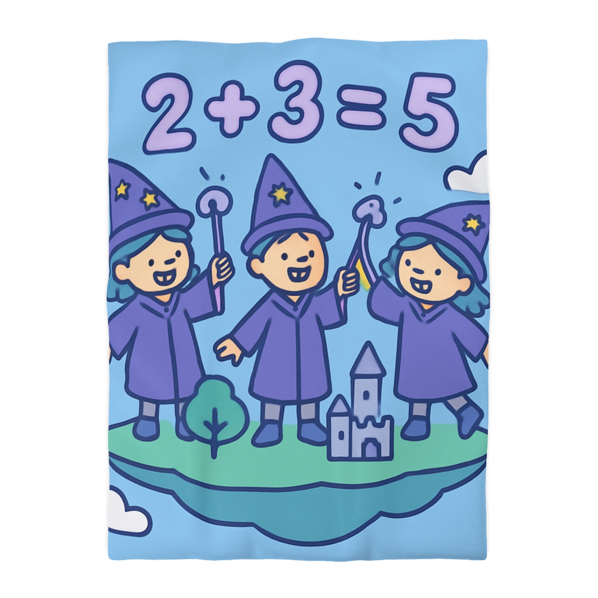 Math Wizards Floating Island soft comforter duvets