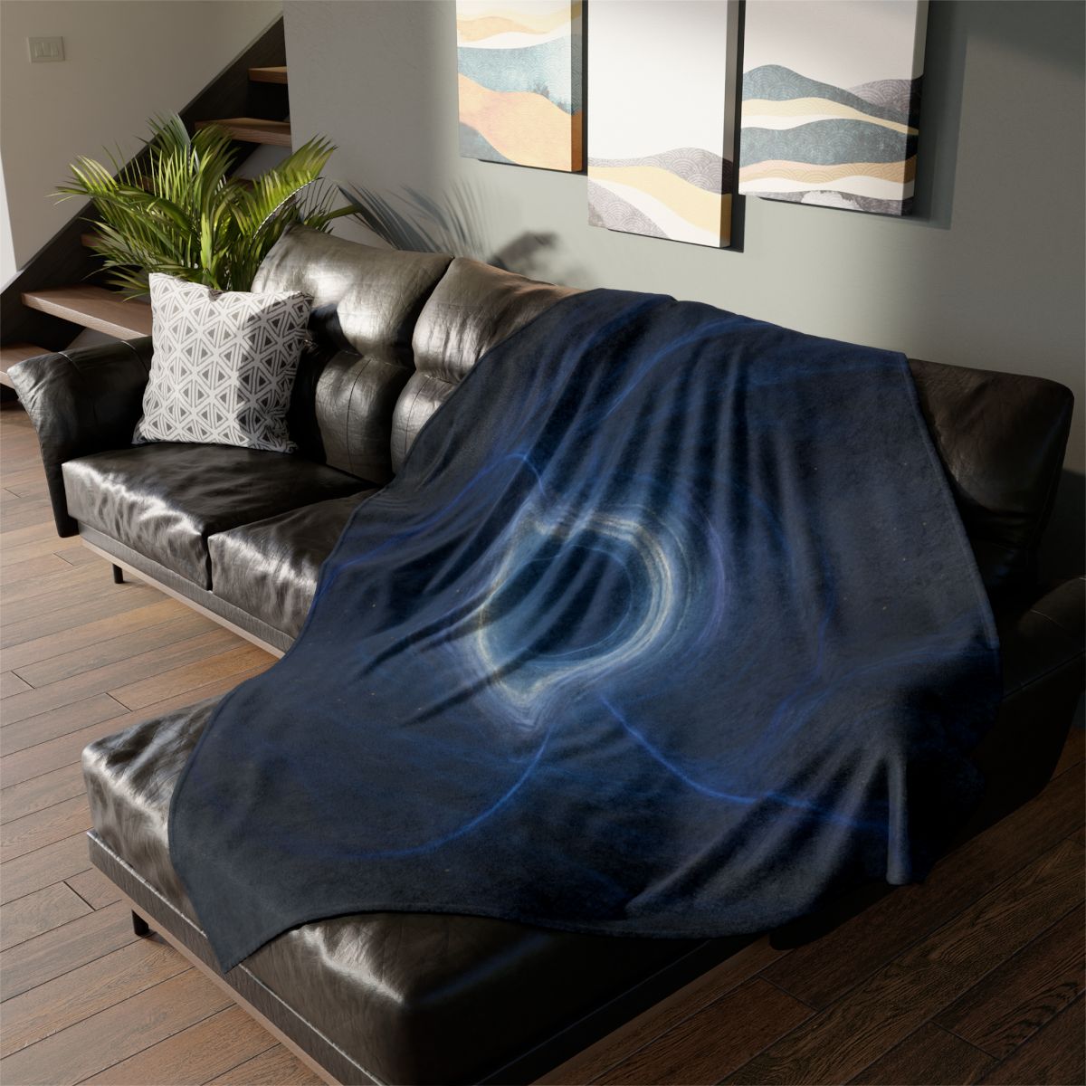 Luminous Event Horizon Veil stylish throw blankets