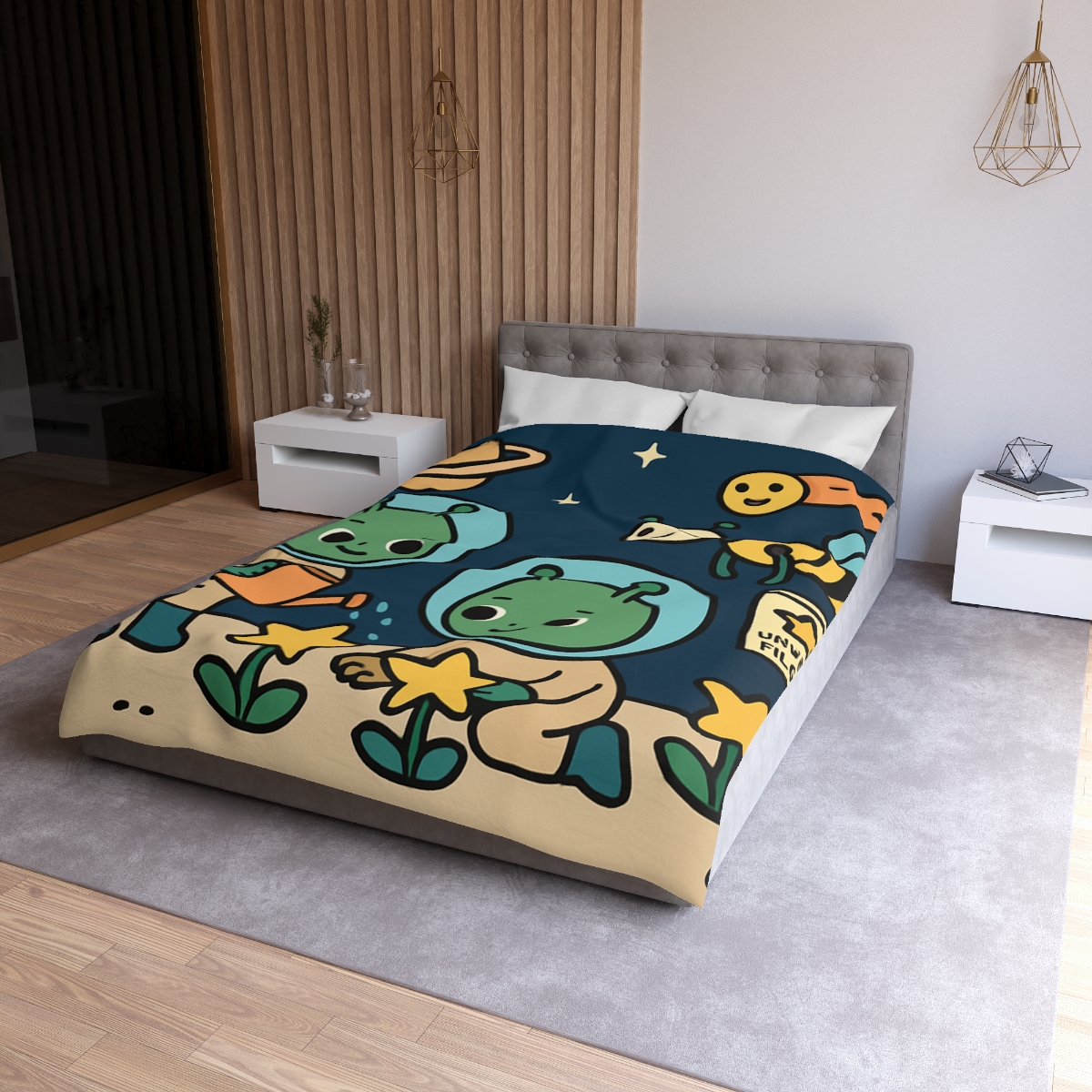 Comet Gardeners On Moon Meadow unique patterned duvets