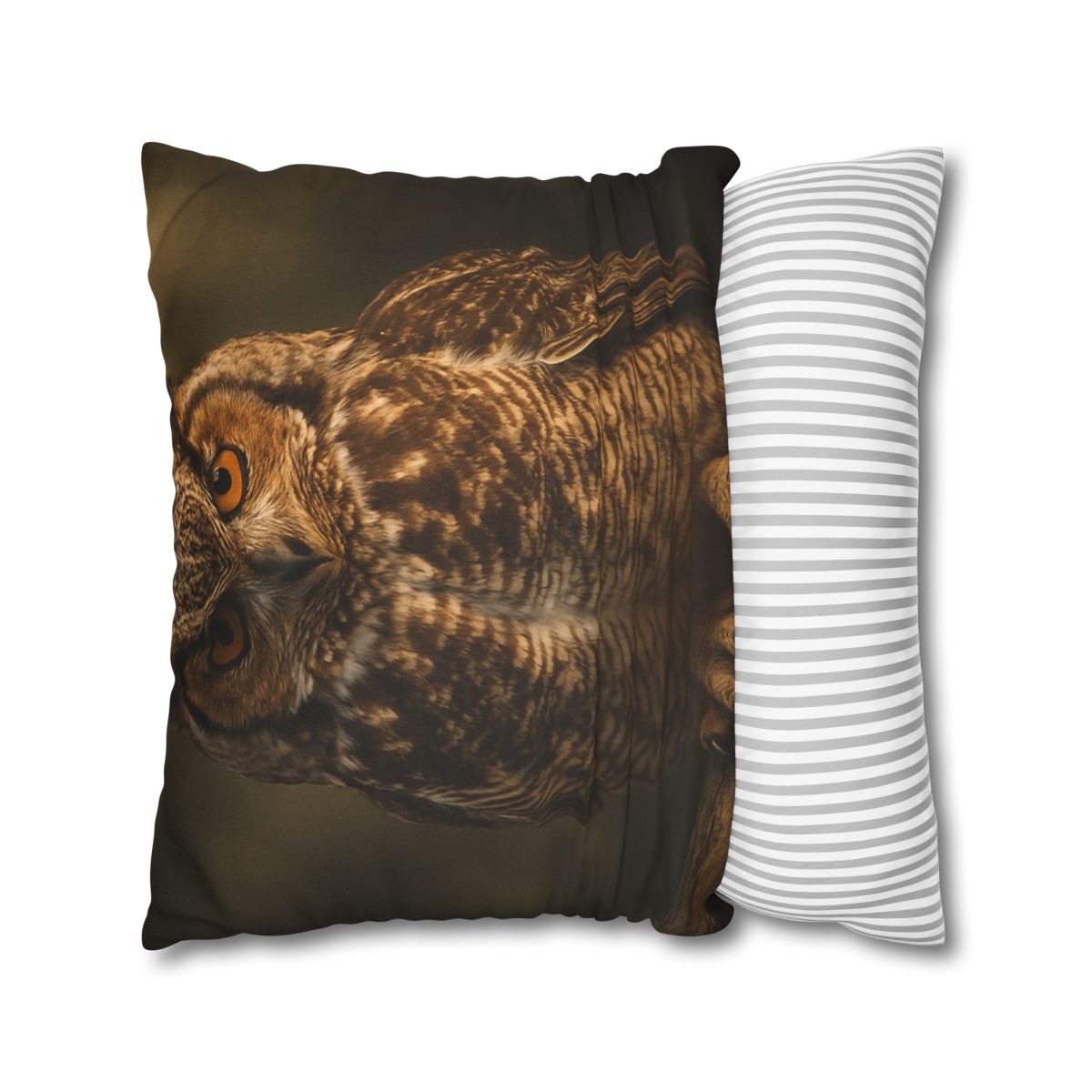 Nebula Gaze Great Horned Owl designer print pillow cases