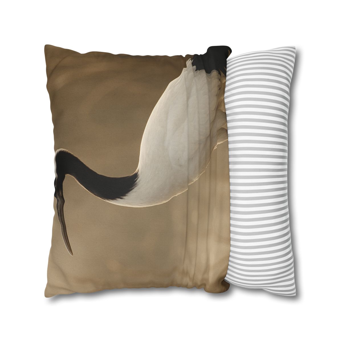 Silent Poise Red Crowned Crane trendy patterned pillow cases