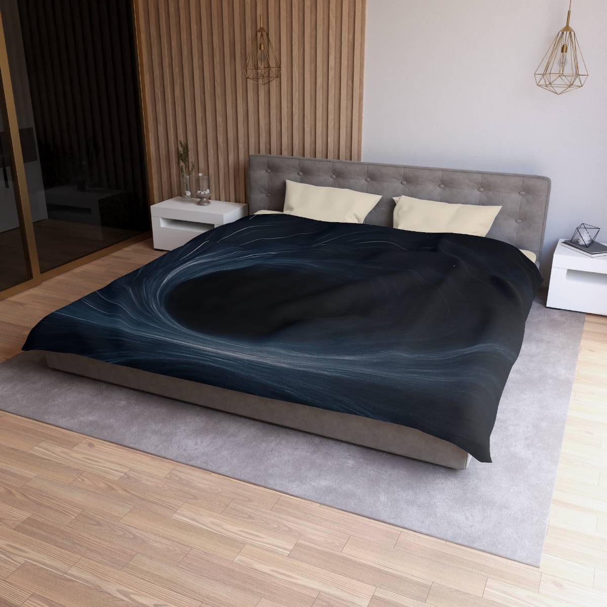 Midnight Gravity Vortex custom duvets