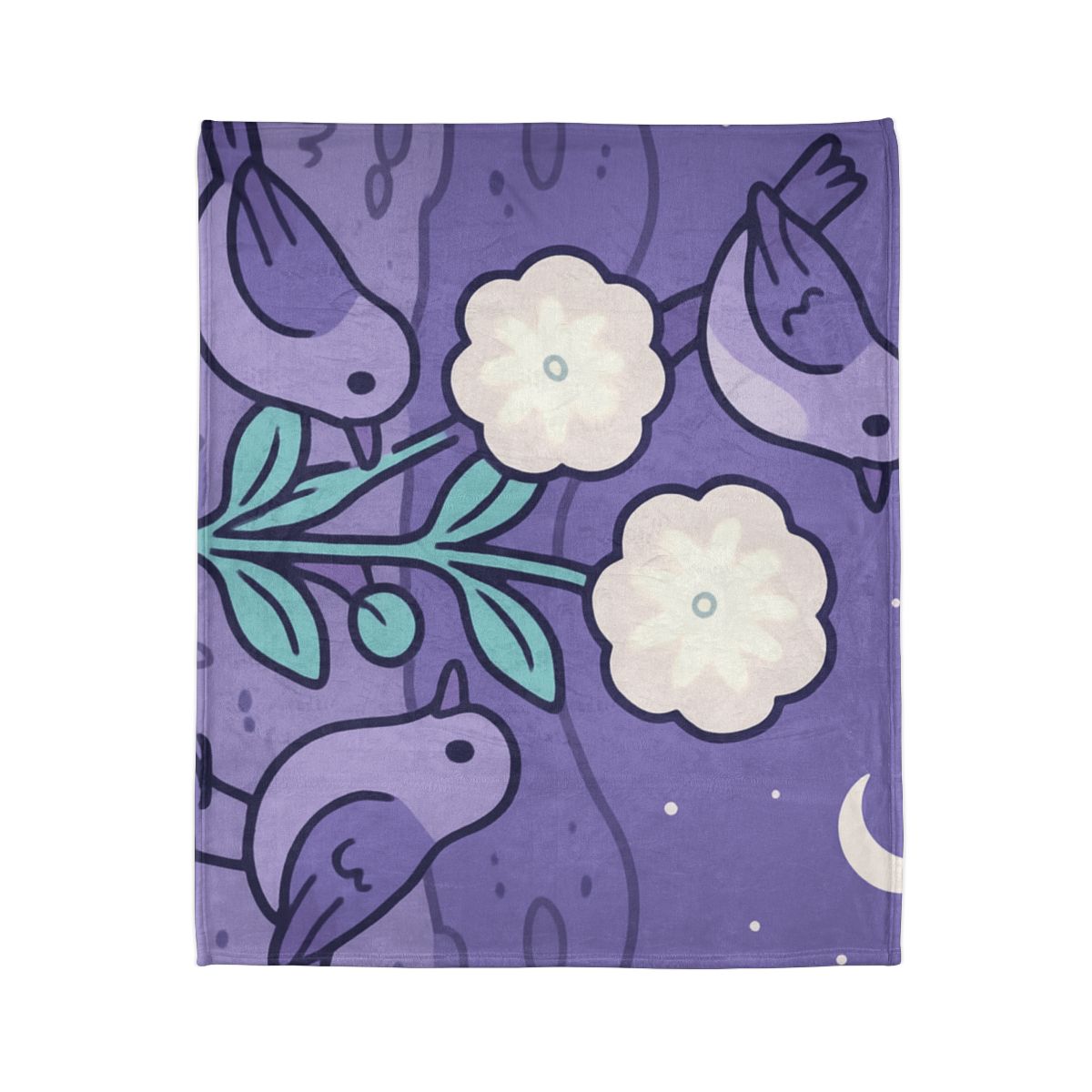 Moon Garden Nightingales trendy patterned blankets