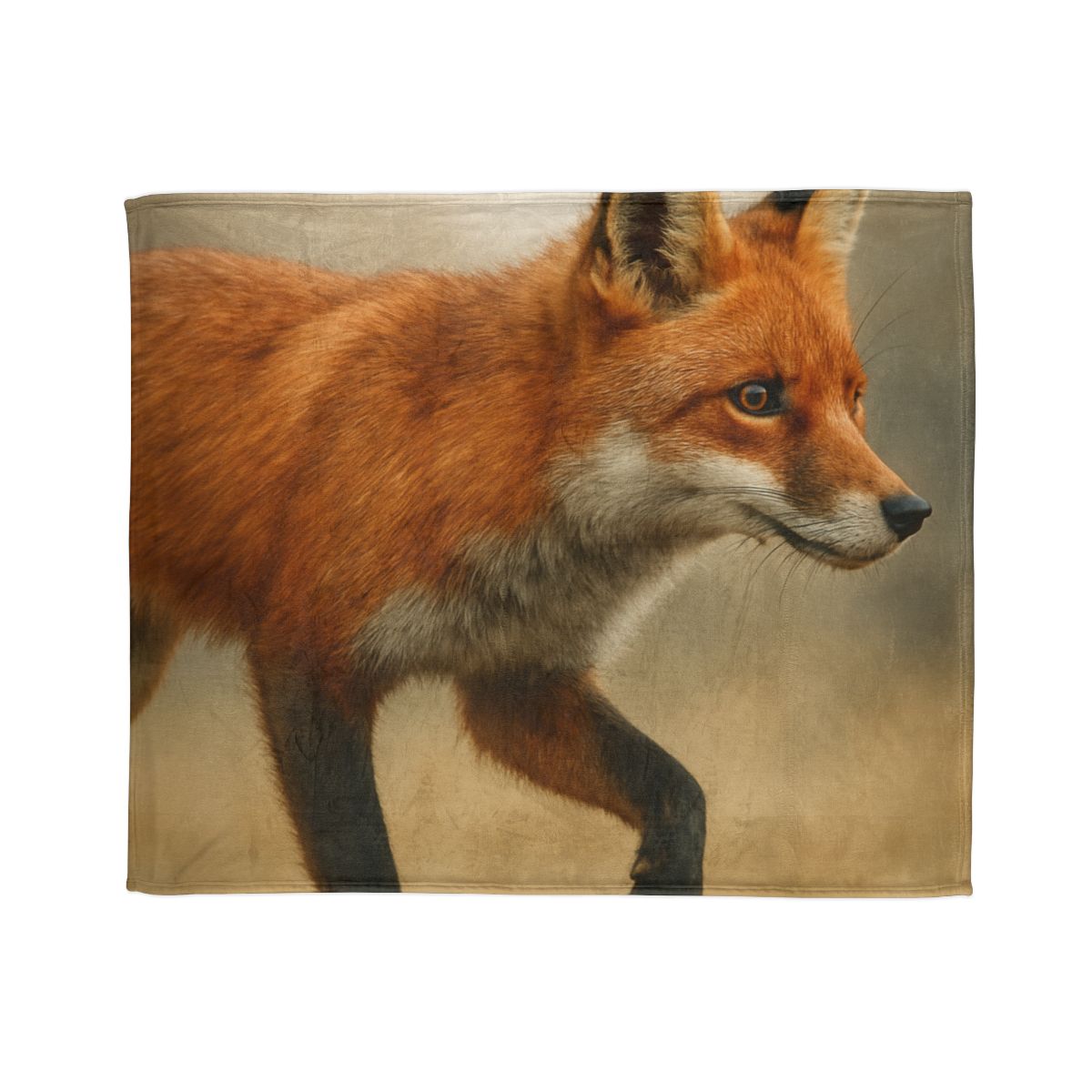 Eclipse Drift Red Fox personalized cozy blankets