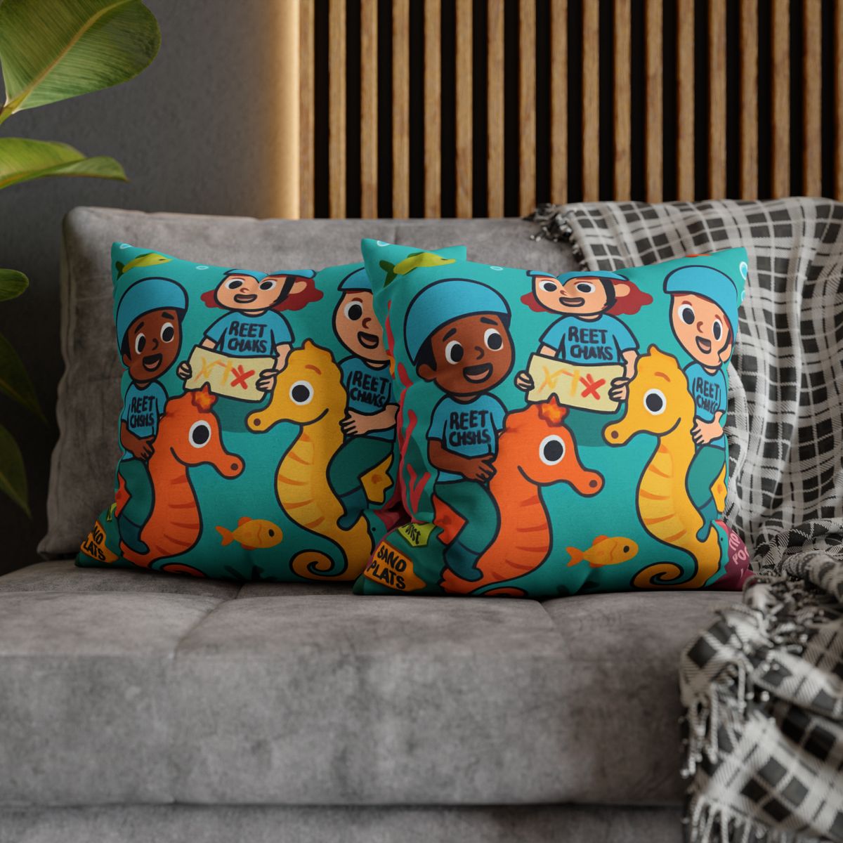 Coral City Map Of The Friendly Reef Rangers comfortable bedding pillow covers