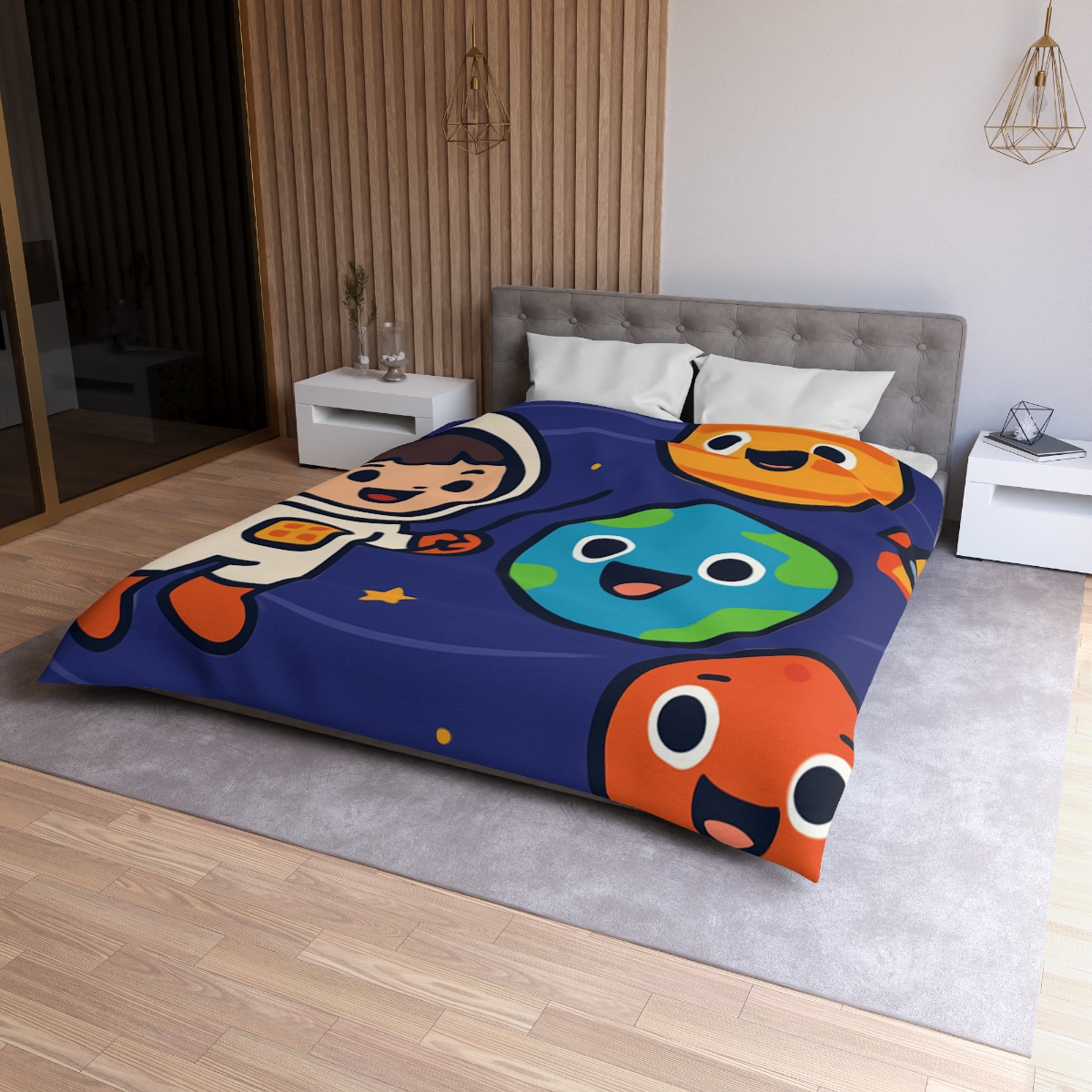 Galaxy School Of Friendly Planets soft comforter duvets