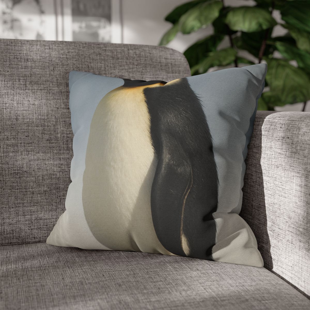 Glacier Gleam Emperor Penguin designer print pillow cases