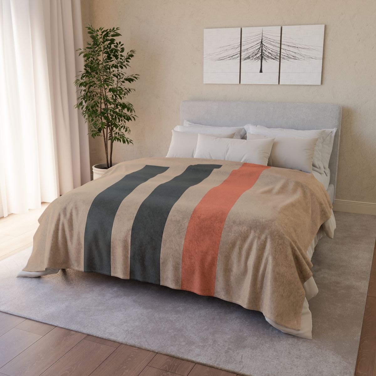 Balanced Triad Of Bars trendy patterned blankets