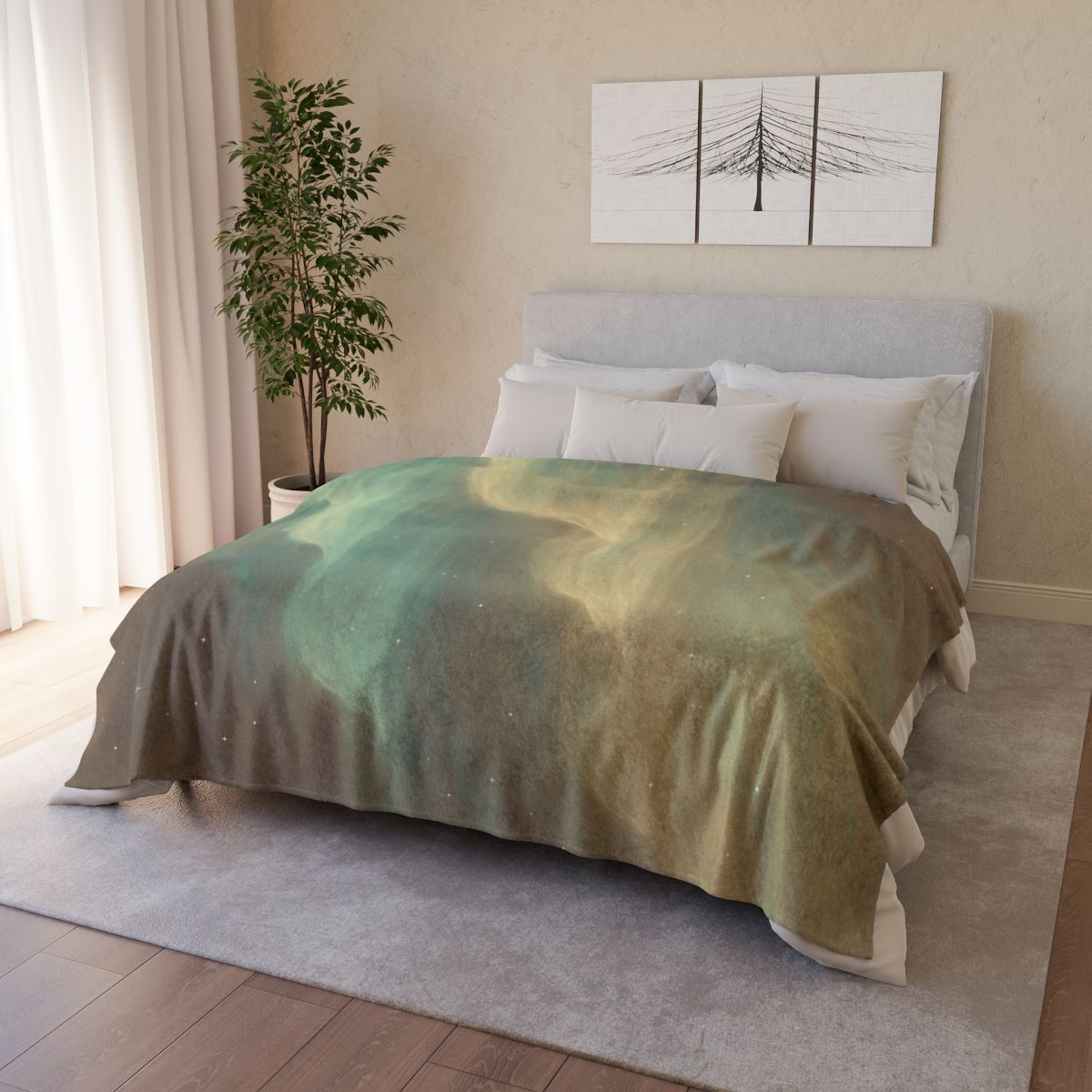 Auroral Dust Cascade personalized cozy blankets