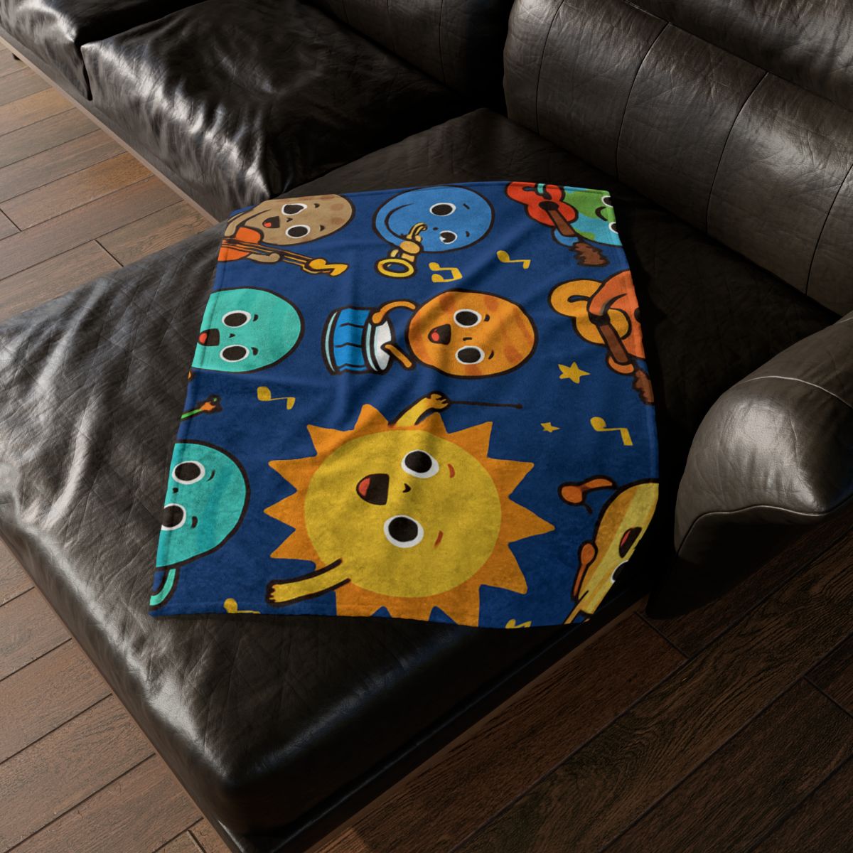 Planetary Music Band soft fleece blankets