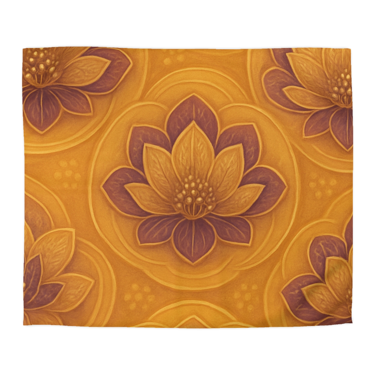 Auric Blossom Halo designer printed duvets