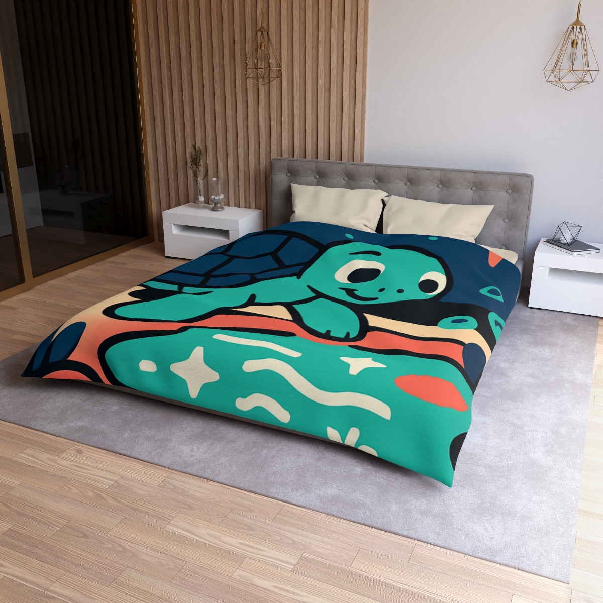 Starlight Sea Turtle Adventure personalized bedding duvets