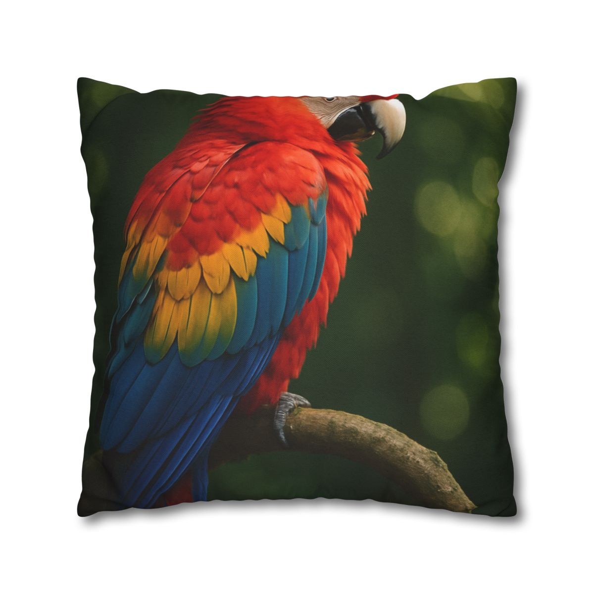 Canopy Flame Scarlet Macaw soft cotton pillow cases