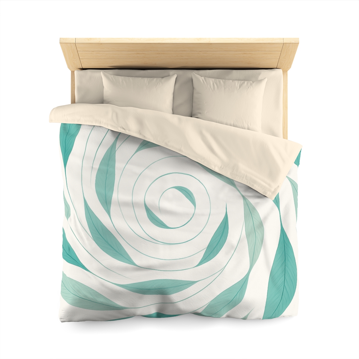 Orbiting Leaf Halo designer printed duvets