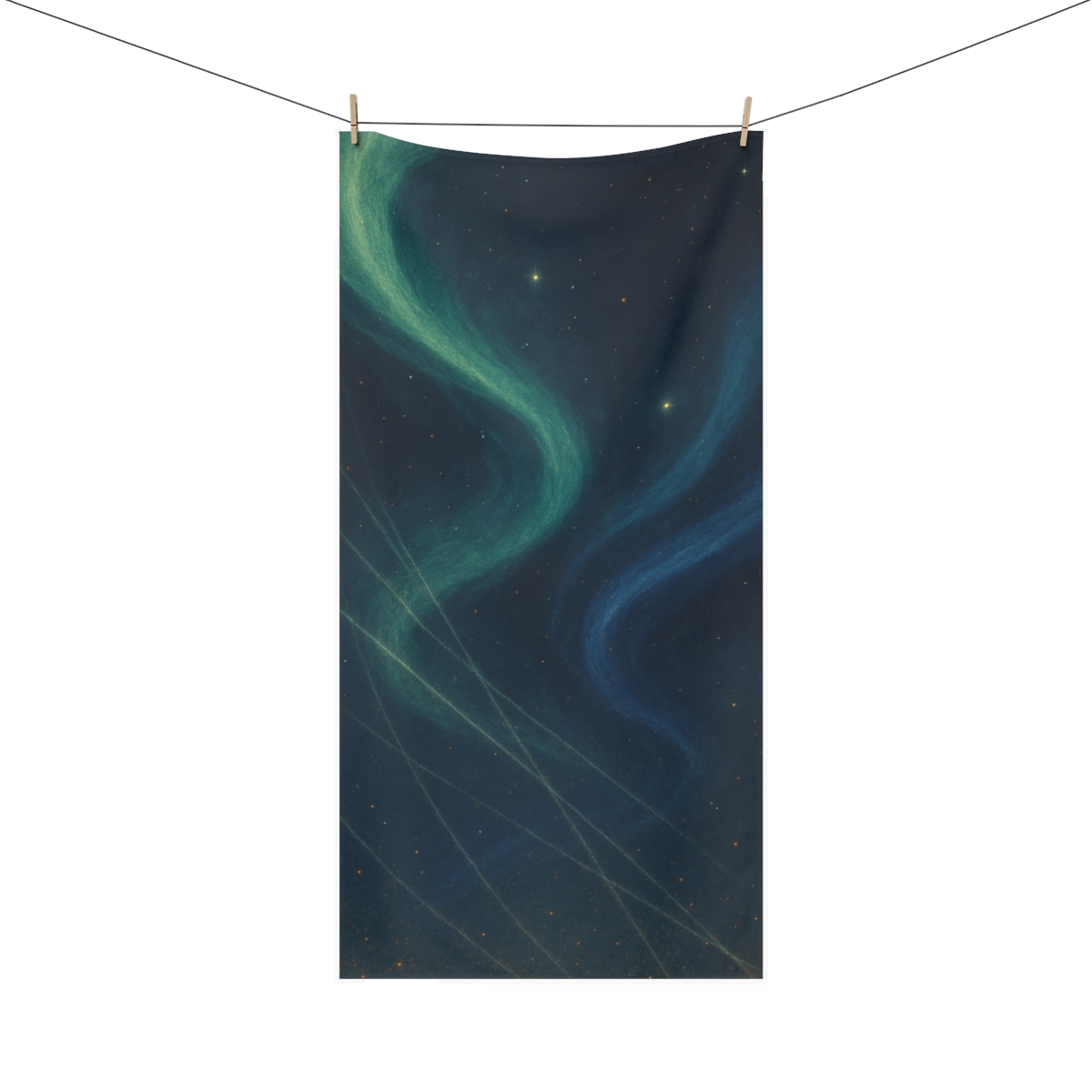 Auroral Filament Weave personalized bath towels