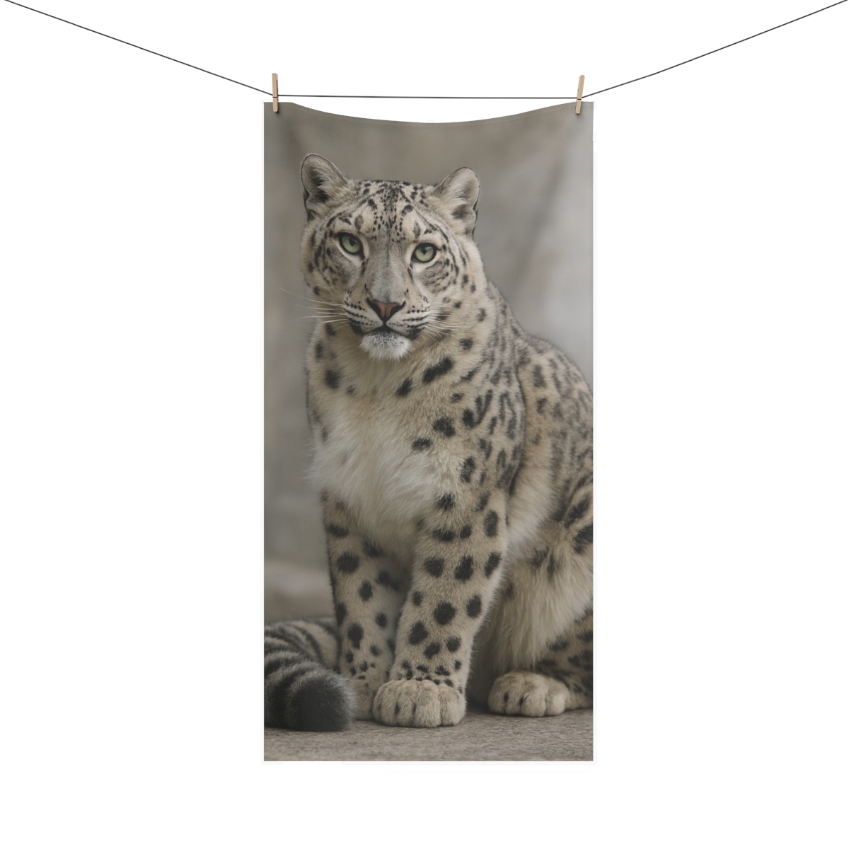 Silent Summit Snow Leopard trendy hand towels