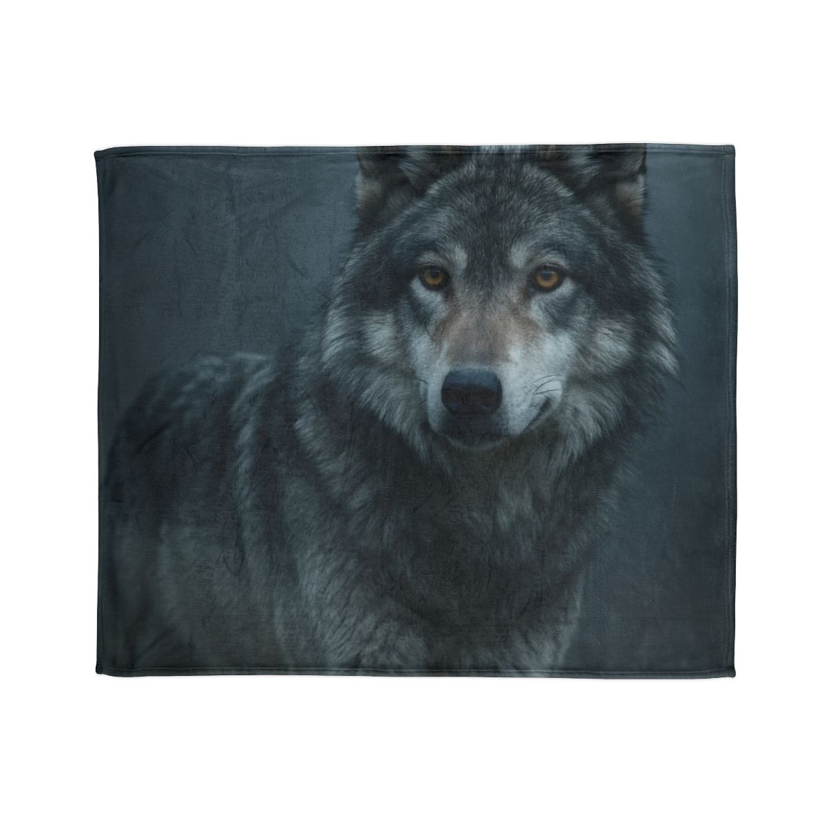 Moonlit Gaze Gray Wolf stylish throw blankets