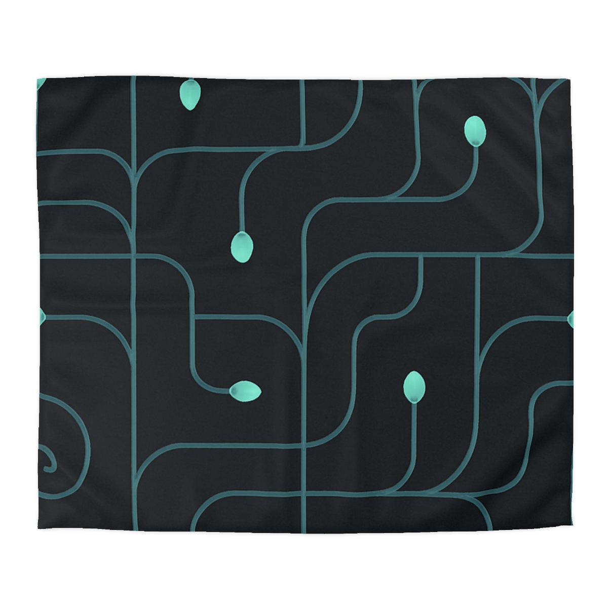 Vine Circuit Lattice designer printed duvets