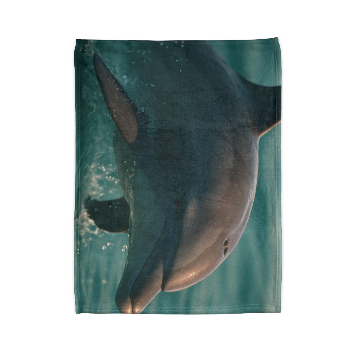 Silver Glide Bottlenose Dolphin soft fleece blankets